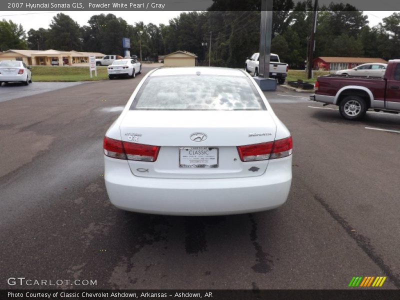 Powder White Pearl / Gray 2007 Hyundai Sonata GLS