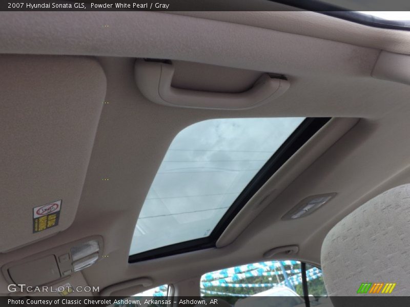 Powder White Pearl / Gray 2007 Hyundai Sonata GLS