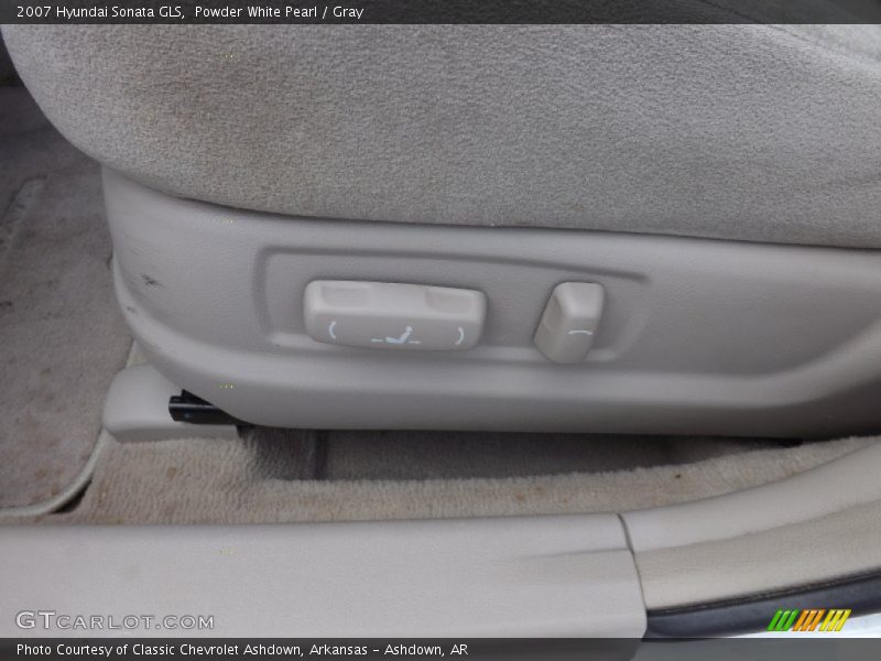Powder White Pearl / Gray 2007 Hyundai Sonata GLS