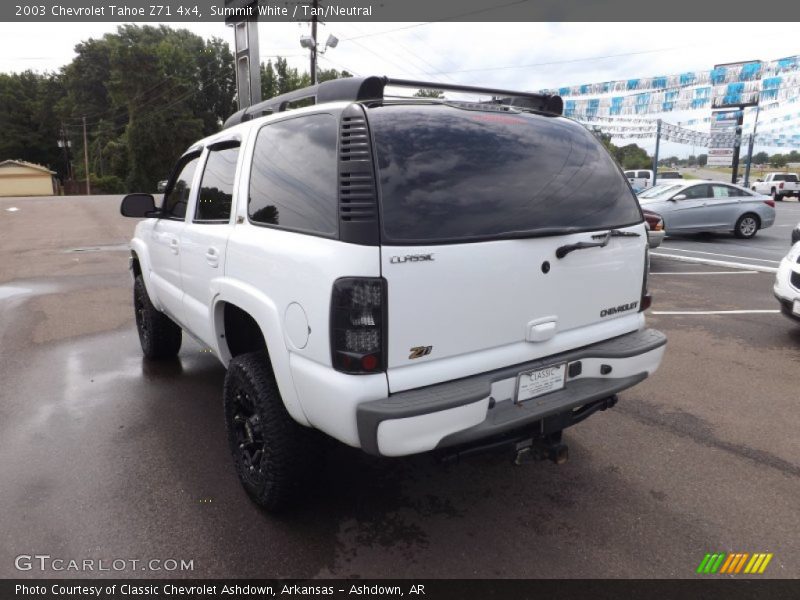 Summit White / Tan/Neutral 2003 Chevrolet Tahoe Z71 4x4