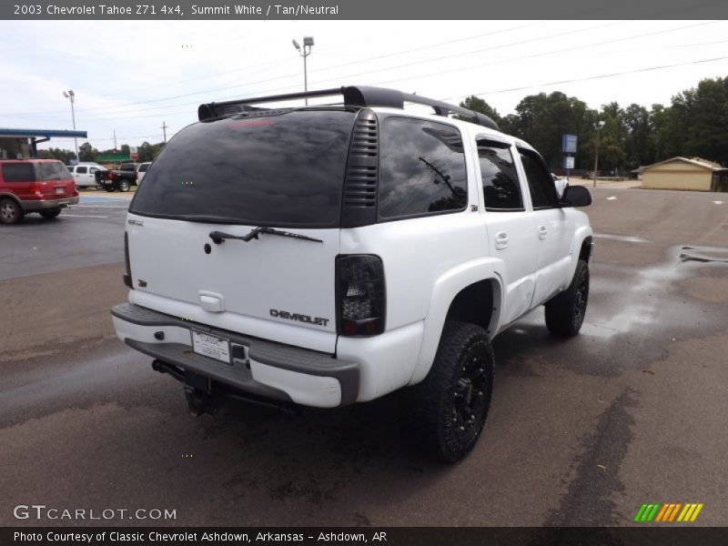 Summit White / Tan/Neutral 2003 Chevrolet Tahoe Z71 4x4