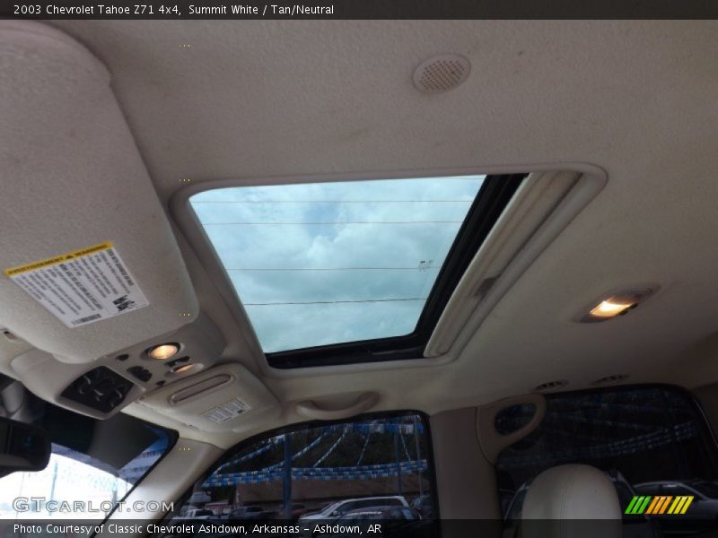Summit White / Tan/Neutral 2003 Chevrolet Tahoe Z71 4x4