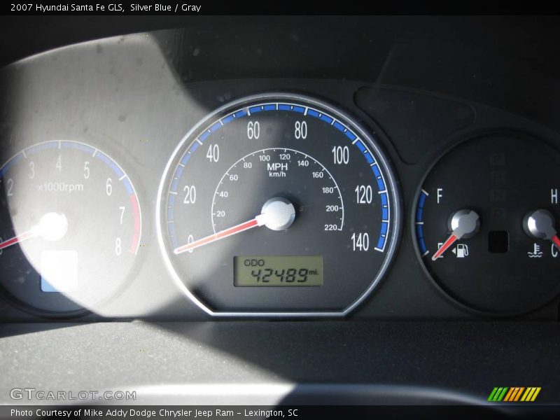 Silver Blue / Gray 2007 Hyundai Santa Fe GLS
