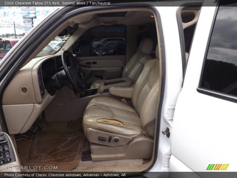 Summit White / Tan/Neutral 2003 Chevrolet Tahoe Z71 4x4