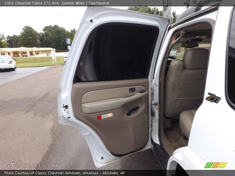 Summit White / Tan/Neutral 2003 Chevrolet Tahoe Z71 4x4