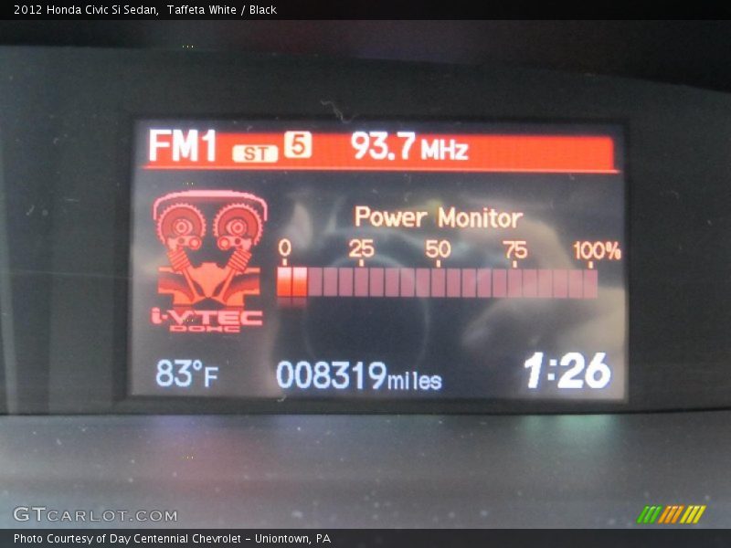 Taffeta White / Black 2012 Honda Civic Si Sedan