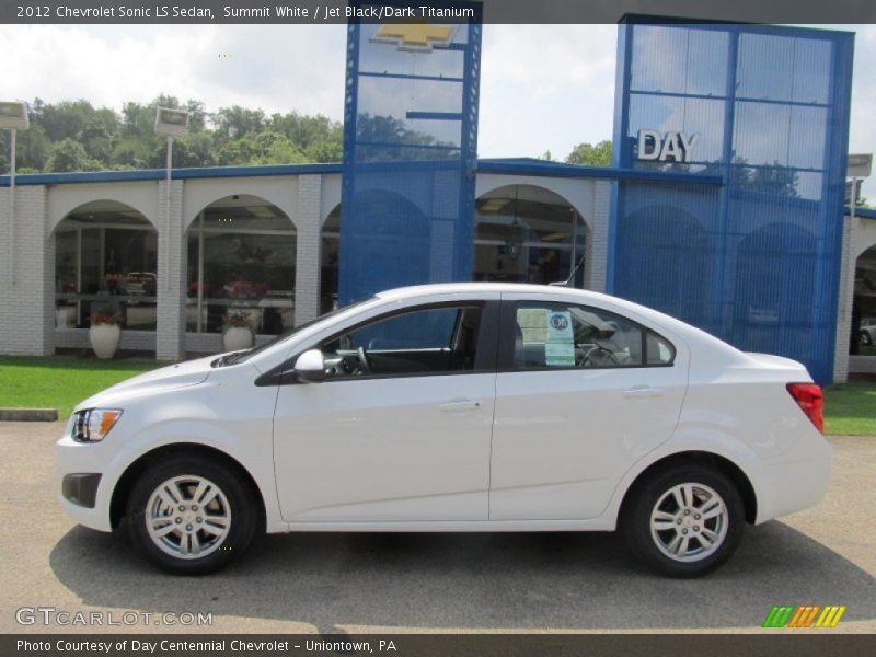 Summit White / Jet Black/Dark Titanium 2012 Chevrolet Sonic LS Sedan