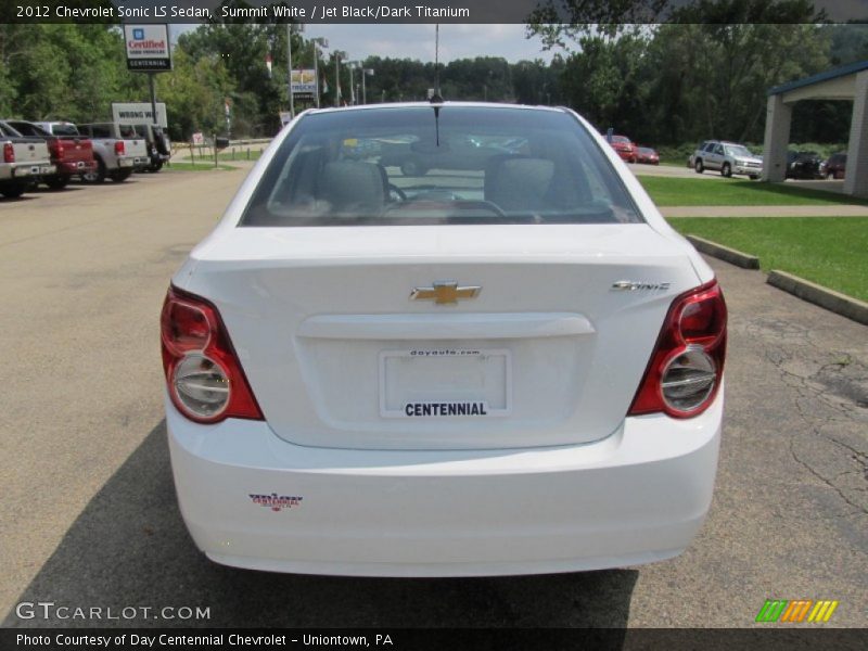 Summit White / Jet Black/Dark Titanium 2012 Chevrolet Sonic LS Sedan