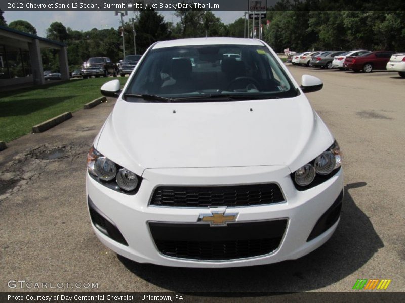 Summit White / Jet Black/Dark Titanium 2012 Chevrolet Sonic LS Sedan