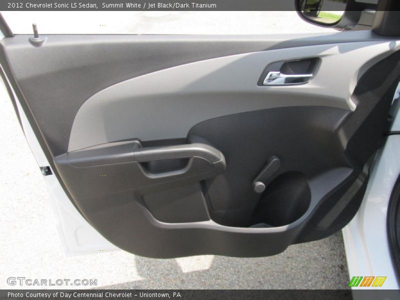 Summit White / Jet Black/Dark Titanium 2012 Chevrolet Sonic LS Sedan