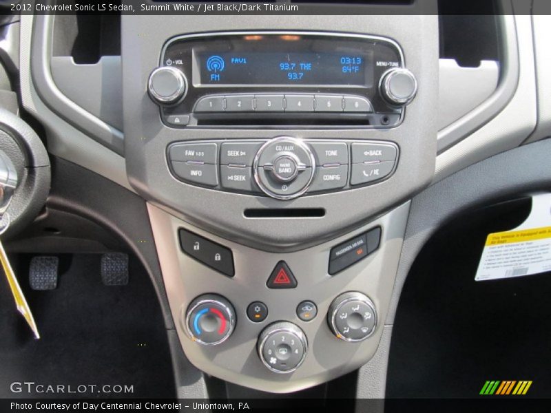 Summit White / Jet Black/Dark Titanium 2012 Chevrolet Sonic LS Sedan