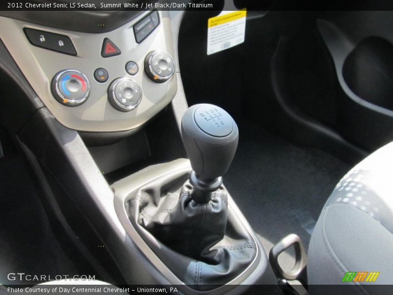 Summit White / Jet Black/Dark Titanium 2012 Chevrolet Sonic LS Sedan
