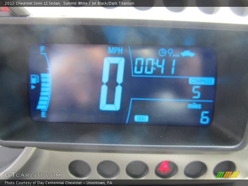 Summit White / Jet Black/Dark Titanium 2012 Chevrolet Sonic LS Sedan