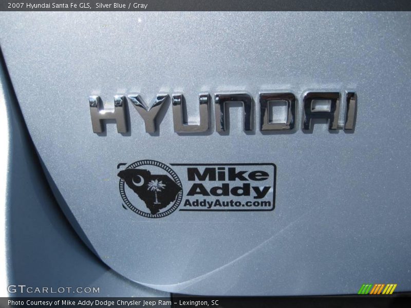 Silver Blue / Gray 2007 Hyundai Santa Fe GLS