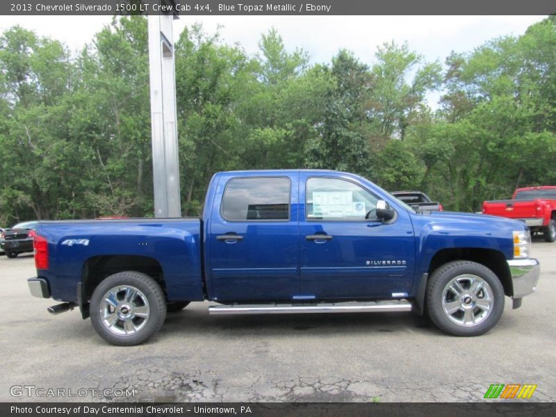 Blue Topaz Metallic / Ebony 2013 Chevrolet Silverado 1500 LT Crew Cab 4x4