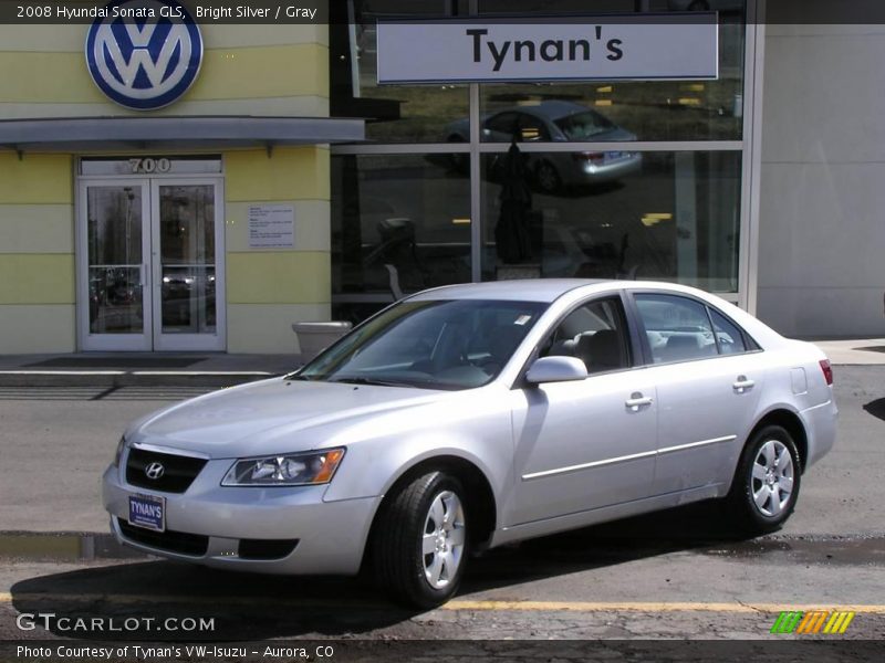 Bright Silver / Gray 2008 Hyundai Sonata GLS