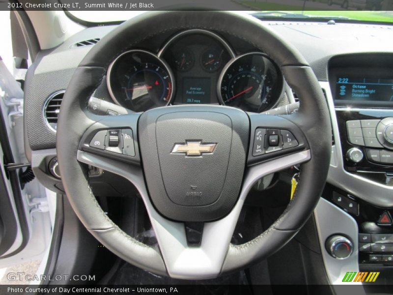 Summit White / Jet Black 2012 Chevrolet Cruze LT