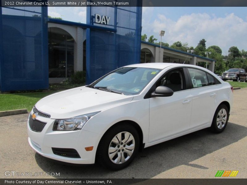 Summit White / Jet Black/Medium Titanium 2012 Chevrolet Cruze LS