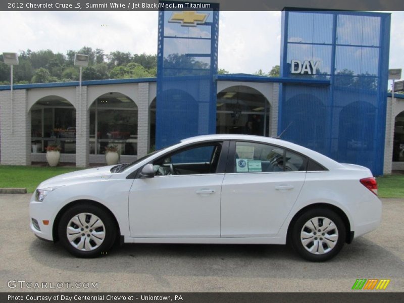 Summit White / Jet Black/Medium Titanium 2012 Chevrolet Cruze LS