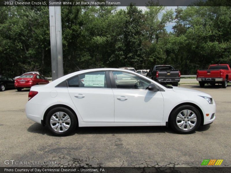 Summit White / Jet Black/Medium Titanium 2012 Chevrolet Cruze LS
