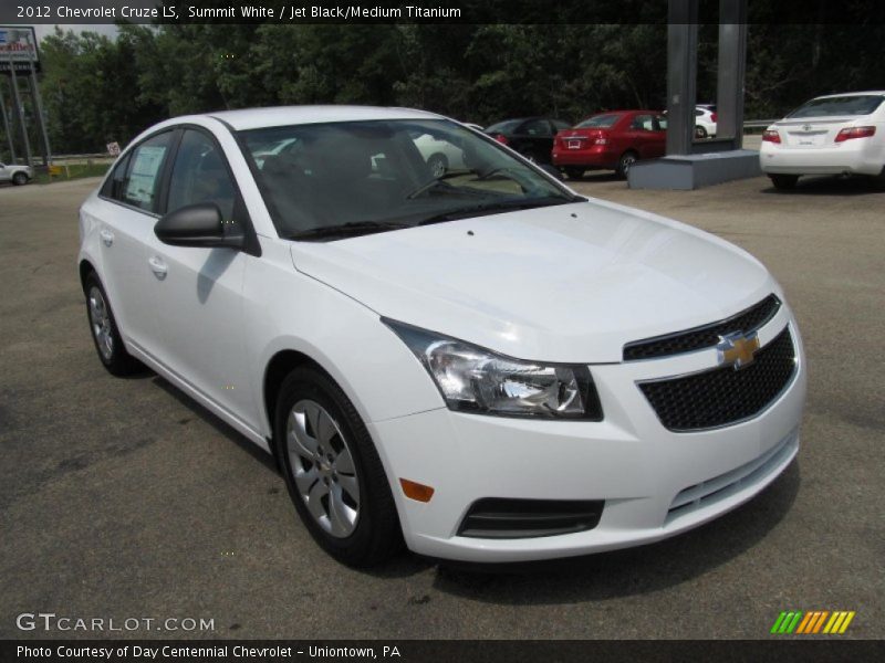Summit White / Jet Black/Medium Titanium 2012 Chevrolet Cruze LS