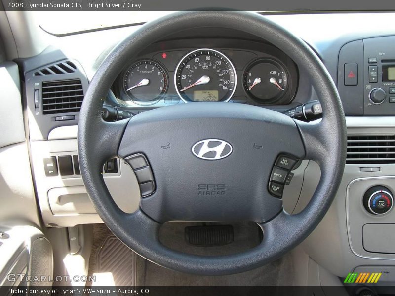 Bright Silver / Gray 2008 Hyundai Sonata GLS