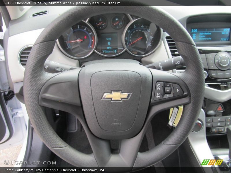 Summit White / Jet Black/Medium Titanium 2012 Chevrolet Cruze LS