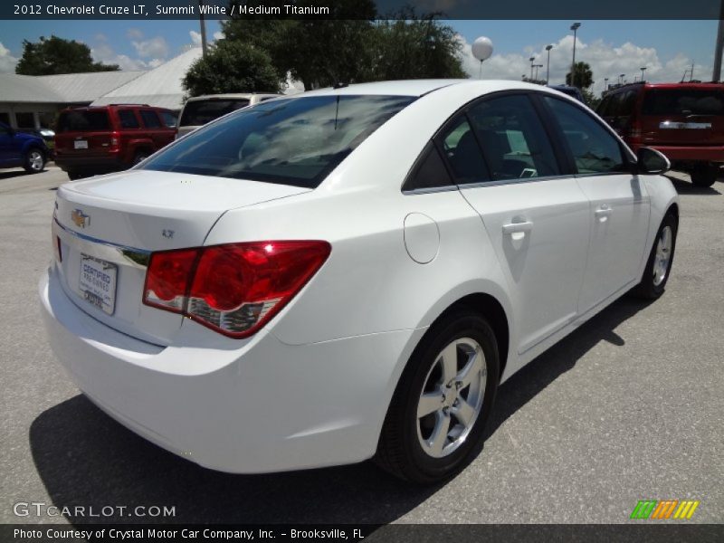 Summit White / Medium Titanium 2012 Chevrolet Cruze LT