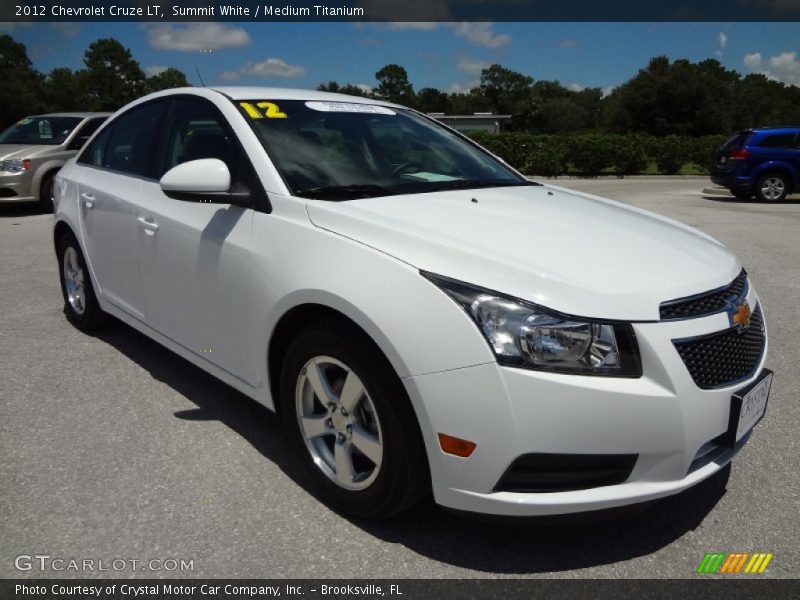 Summit White / Medium Titanium 2012 Chevrolet Cruze LT