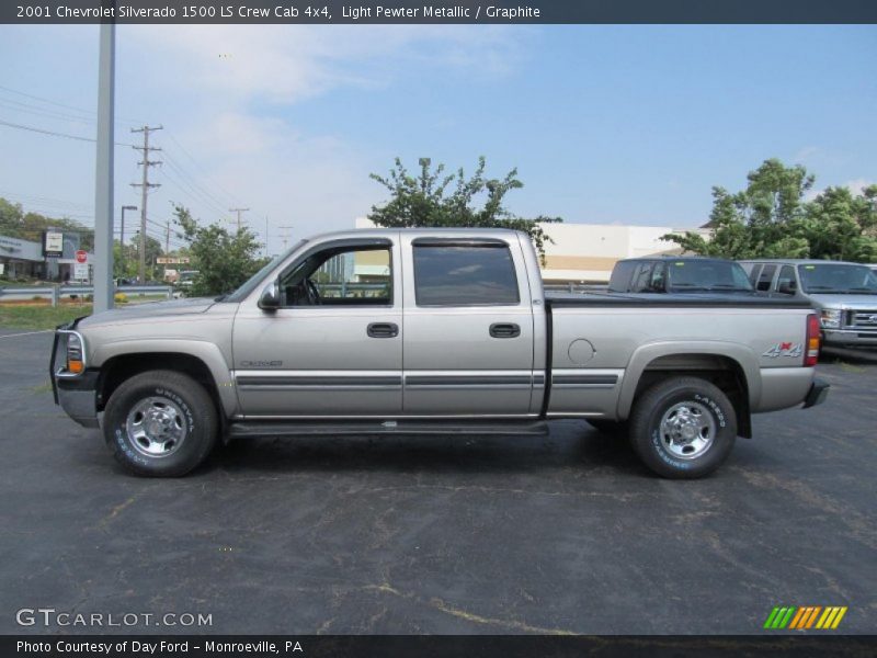 Light Pewter Metallic / Graphite 2001 Chevrolet Silverado 1500 LS Crew Cab 4x4