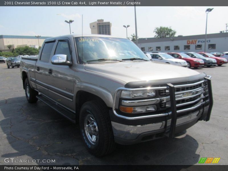 Light Pewter Metallic / Graphite 2001 Chevrolet Silverado 1500 LS Crew Cab 4x4