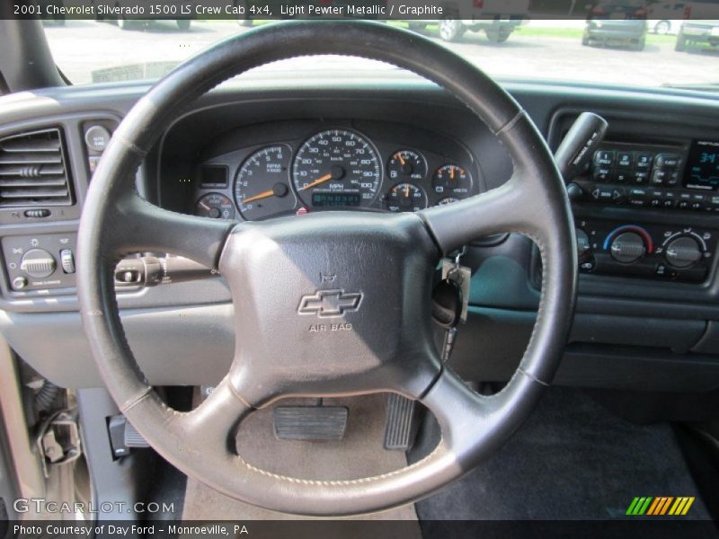 Light Pewter Metallic / Graphite 2001 Chevrolet Silverado 1500 LS Crew Cab 4x4