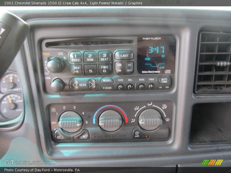 Light Pewter Metallic / Graphite 2001 Chevrolet Silverado 1500 LS Crew Cab 4x4