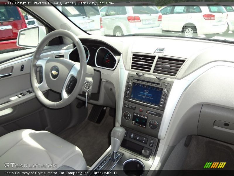 White / Dark Gray/Light Gray 2012 Chevrolet Traverse LT AWD