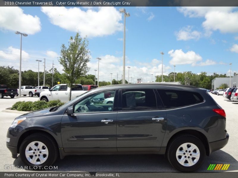 Cyber Gray Metallic / Dark Gray/Light Gray 2010 Chevrolet Traverse LS