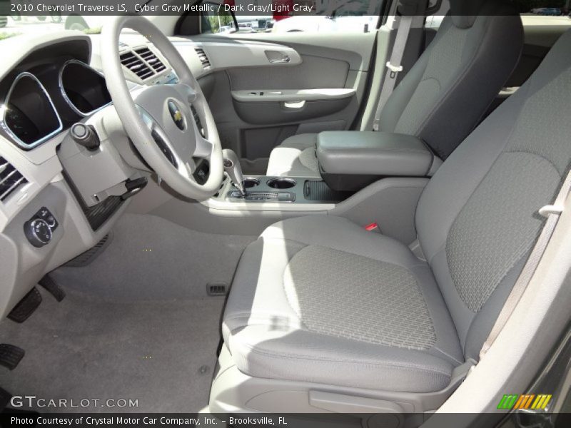 Cyber Gray Metallic / Dark Gray/Light Gray 2010 Chevrolet Traverse LS