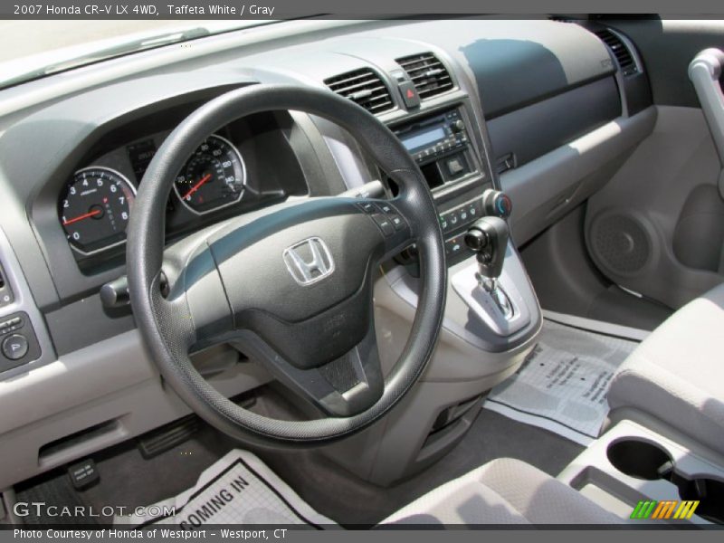 Taffeta White / Gray 2007 Honda CR-V LX 4WD