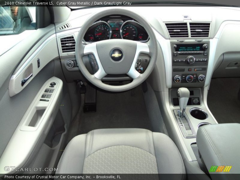 Cyber Gray Metallic / Dark Gray/Light Gray 2010 Chevrolet Traverse LS