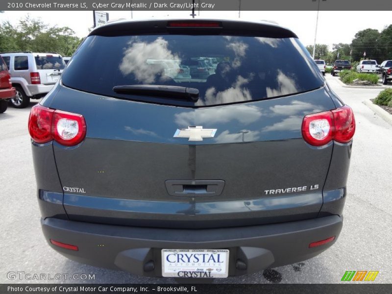 Cyber Gray Metallic / Dark Gray/Light Gray 2010 Chevrolet Traverse LS