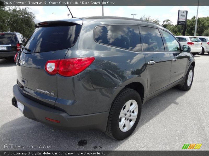 Cyber Gray Metallic / Dark Gray/Light Gray 2010 Chevrolet Traverse LS