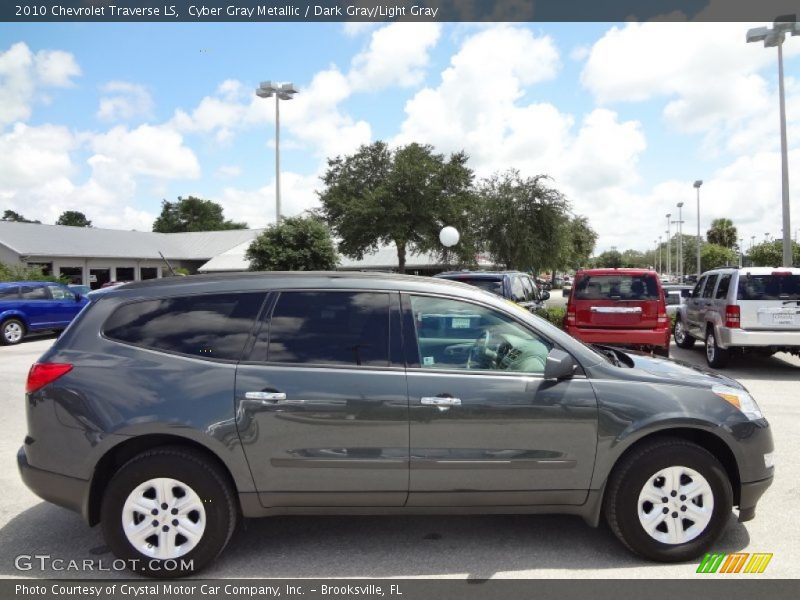 Cyber Gray Metallic / Dark Gray/Light Gray 2010 Chevrolet Traverse LS