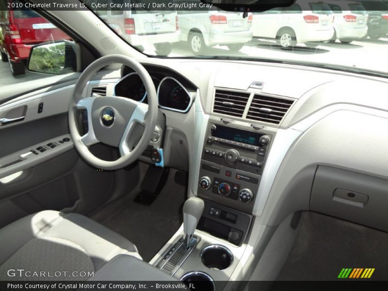 Cyber Gray Metallic / Dark Gray/Light Gray 2010 Chevrolet Traverse LS