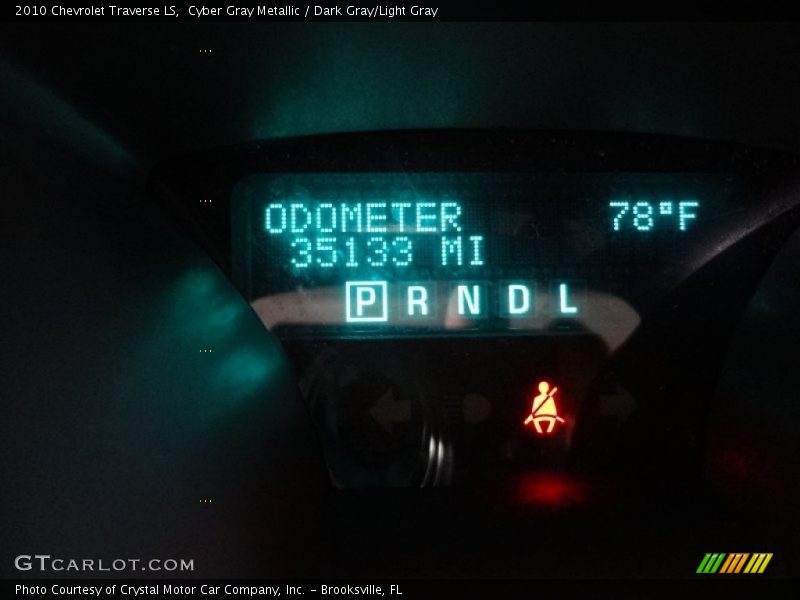 Cyber Gray Metallic / Dark Gray/Light Gray 2010 Chevrolet Traverse LS