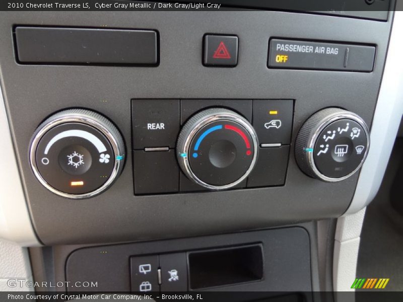 Cyber Gray Metallic / Dark Gray/Light Gray 2010 Chevrolet Traverse LS
