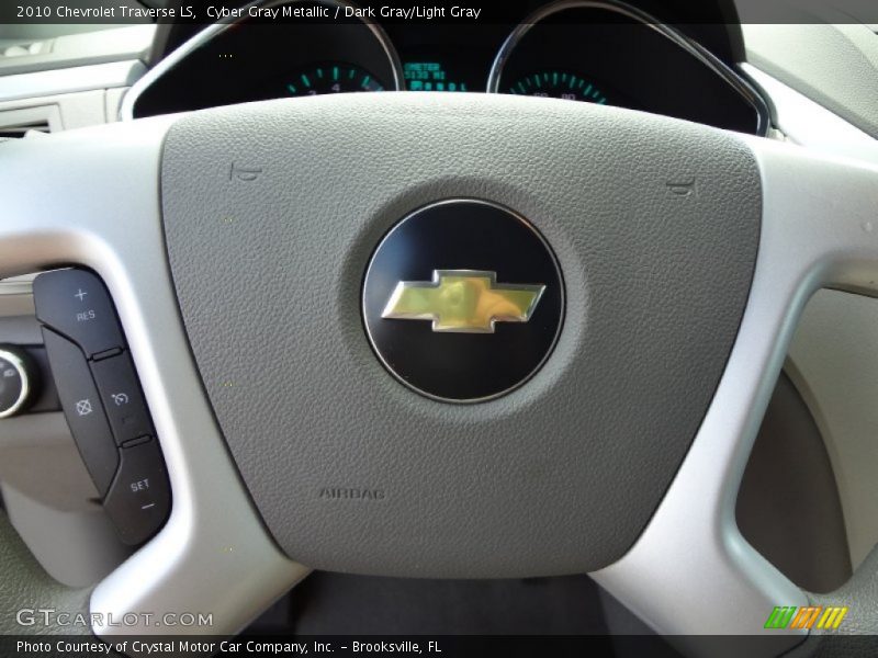 Cyber Gray Metallic / Dark Gray/Light Gray 2010 Chevrolet Traverse LS