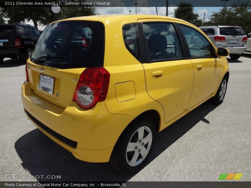 Summer Yellow / Neutral 2011 Chevrolet Aveo Aveo5 LT