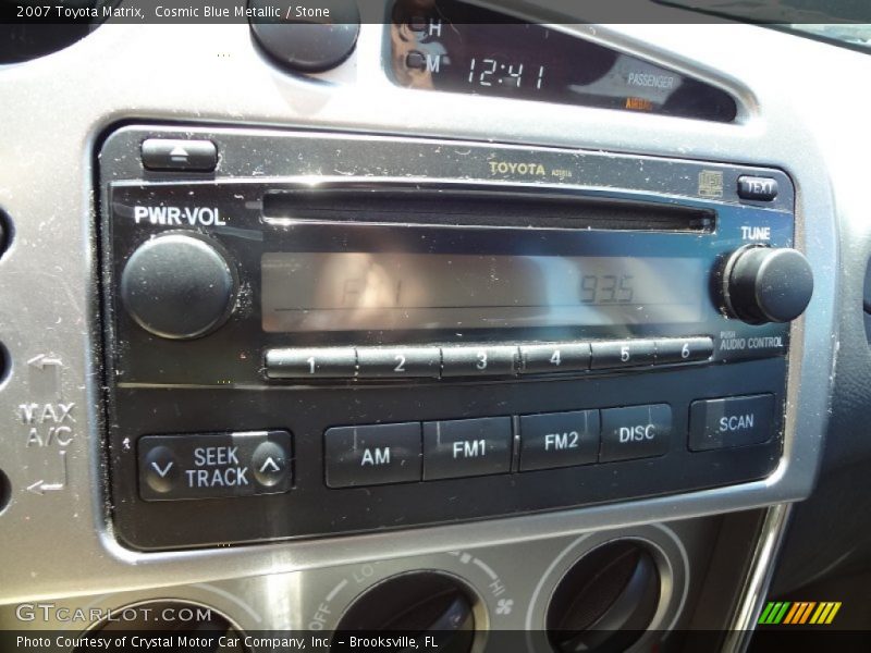 Cosmic Blue Metallic / Stone 2007 Toyota Matrix