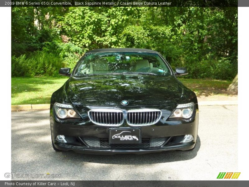 Black Sapphire Metallic / Cream Beige Dakota Leather 2009 BMW 6 Series 650i Convertible