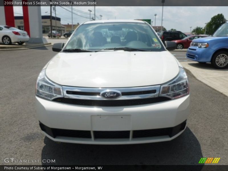 White Suede / Medium Stone 2009 Ford Focus S Sedan