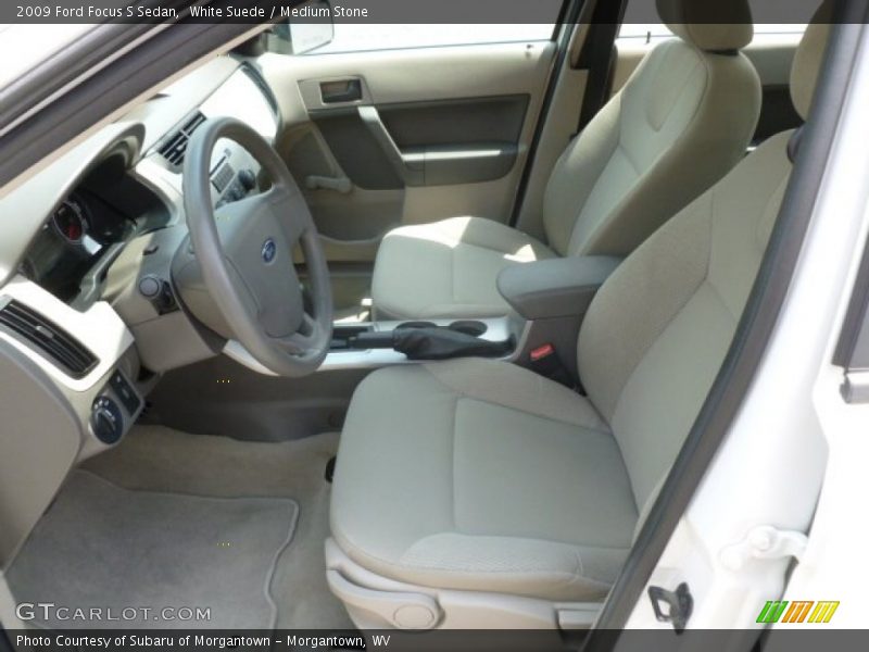 White Suede / Medium Stone 2009 Ford Focus S Sedan